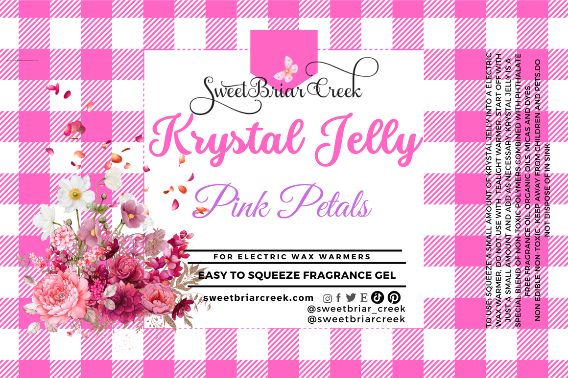 Pink Petals Krystal Jelly Squeeze for wax warmers.