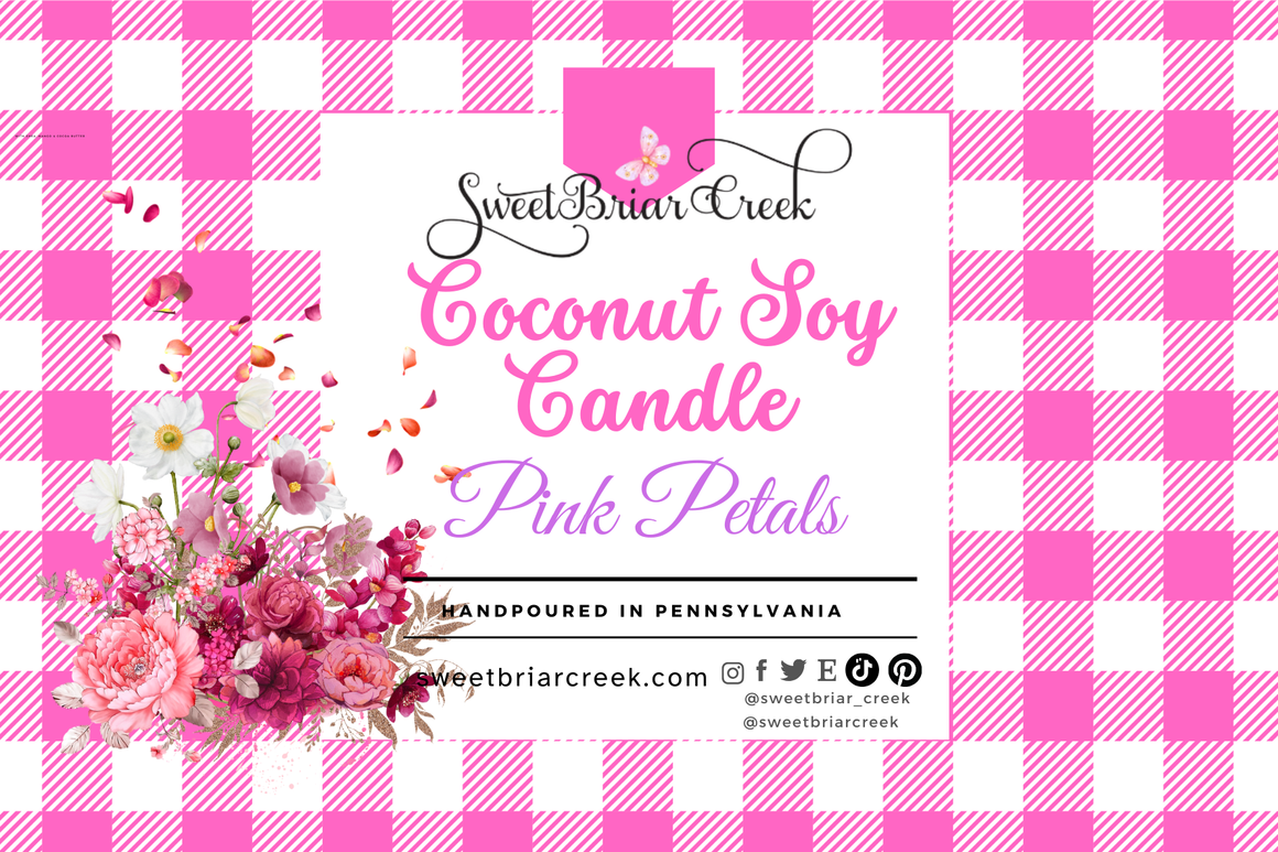 Pink Petals Coconut Soy Candle
