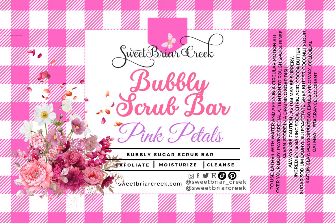 Pink Petals Bubbly Scrub Body Bars