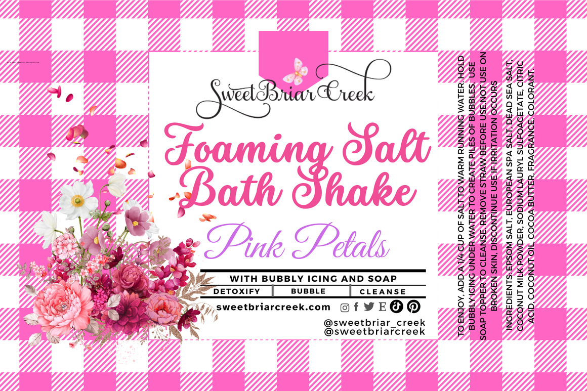 Pink Petals Foaming Salt Bath Shake