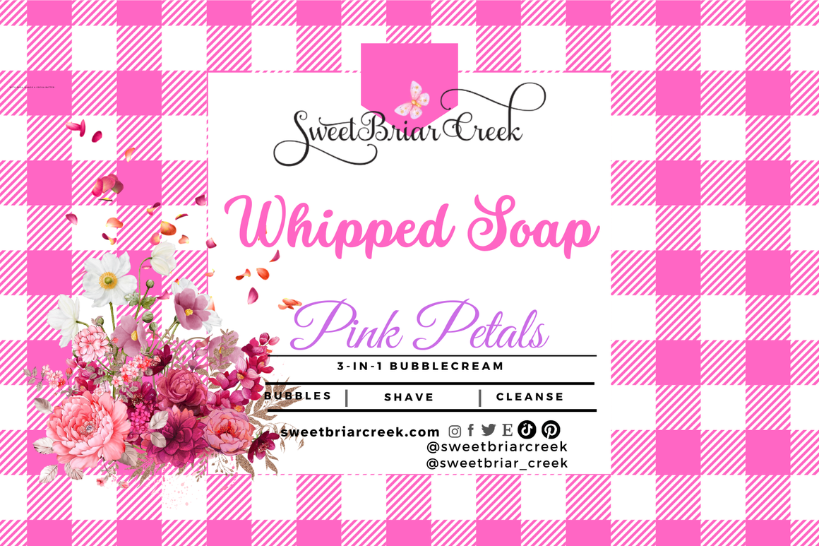 Pink Petals Whipped Soap & Shaving Cream