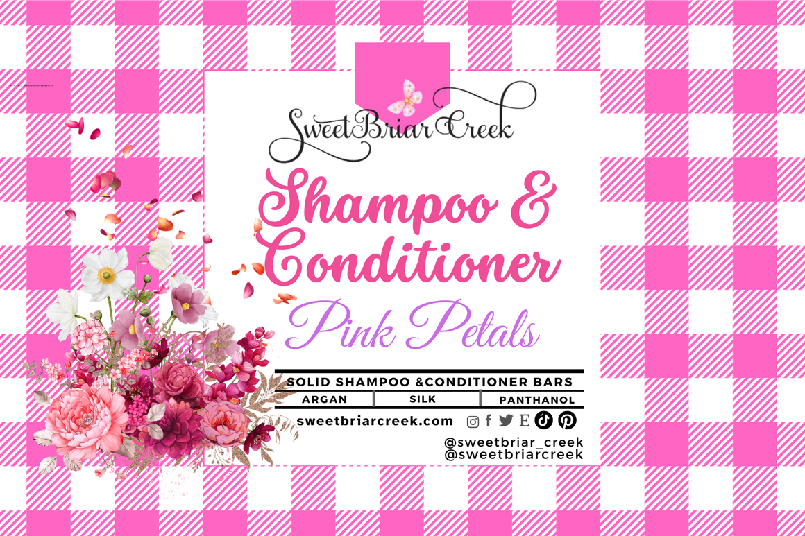 Pink Petals Shampoo & Conditioner Bars