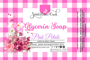 Pink Petals Glycerin Soap Bar