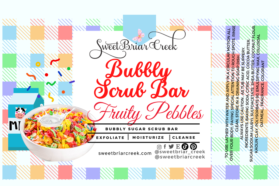 Fruity Pebbles Bubbly Scrub Body Bars