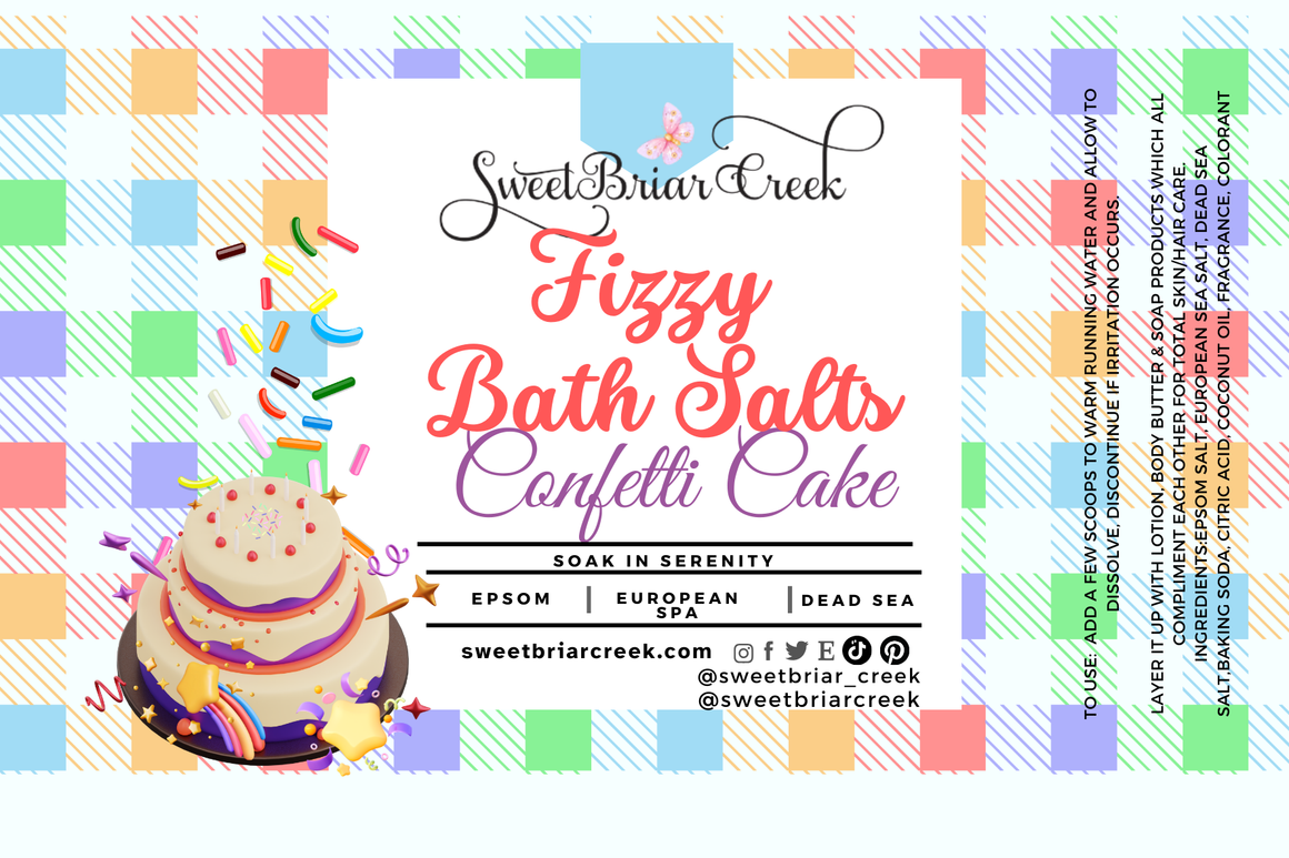 Confetti Cake Fizzy Bath Salt Soak