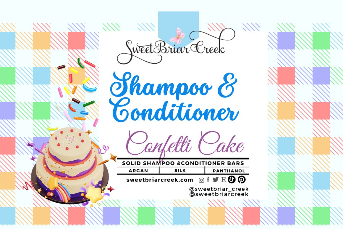 Confetti Cake Shampoo & Conditioner Bars