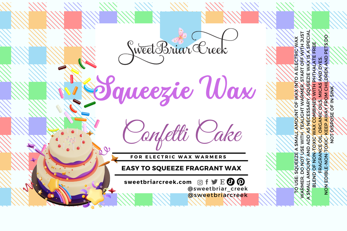 Confetti Cake Squeezie Wax + Scoopable melts for Waxwarmer