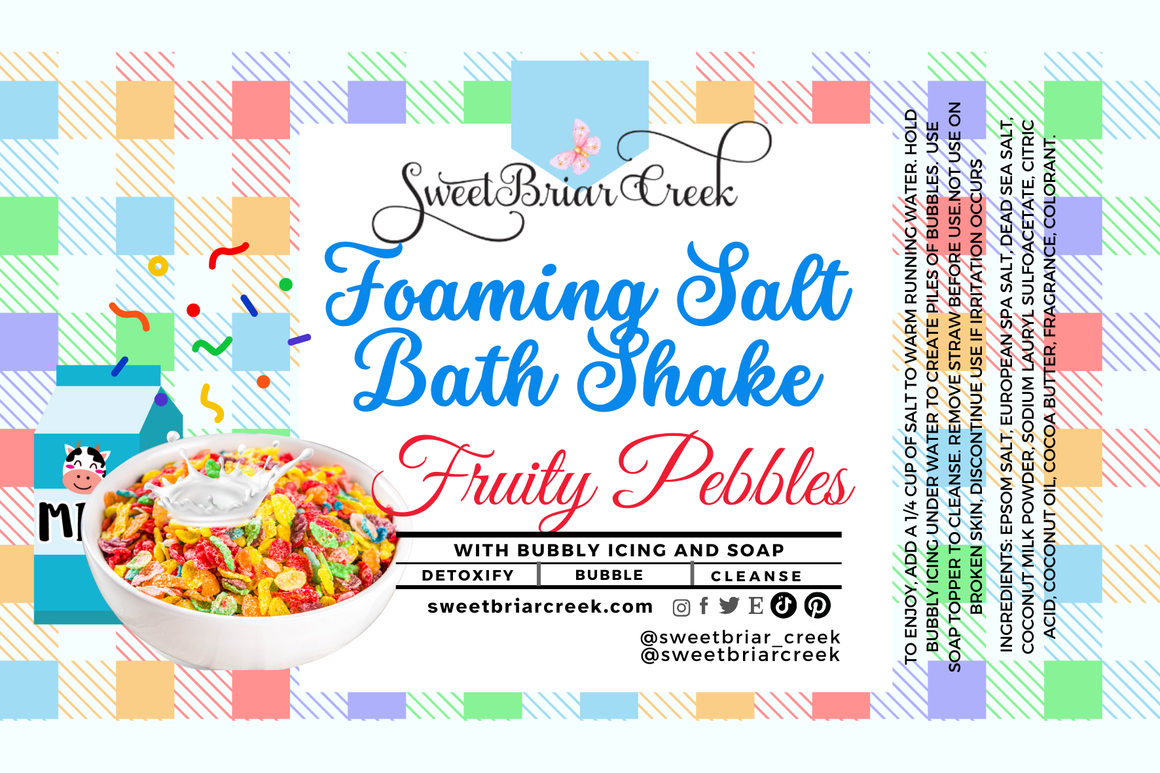 Fruity Pebbles Foaming Salt Bath Shake