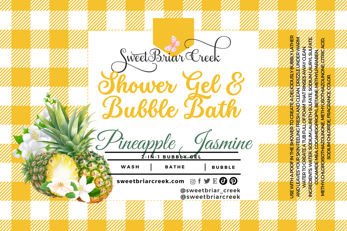 Pineapple Jasmine Body Wash + Bubble Bath