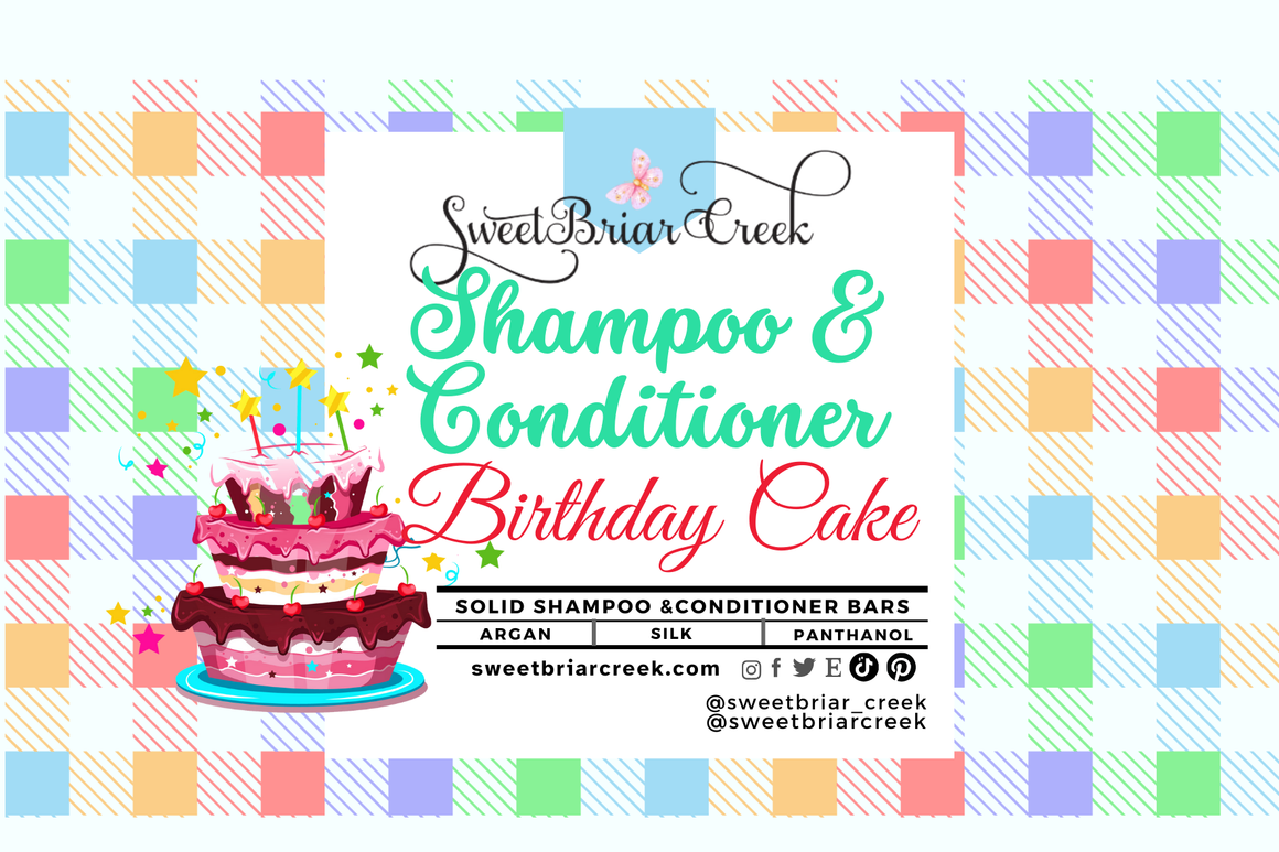 Birthday Cake Shampoo & Conditioner Bars