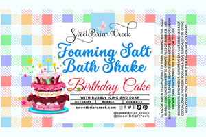 Birthday Cake Foaming Salt Bath Shake