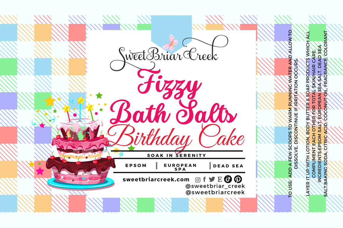 Birthday Cake Fizzy Bath Salt Soak