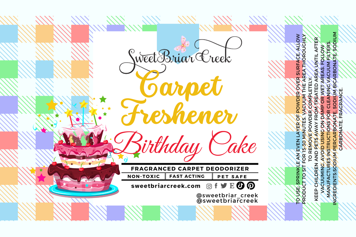 Birthday Cake Carpet Freshener Powder