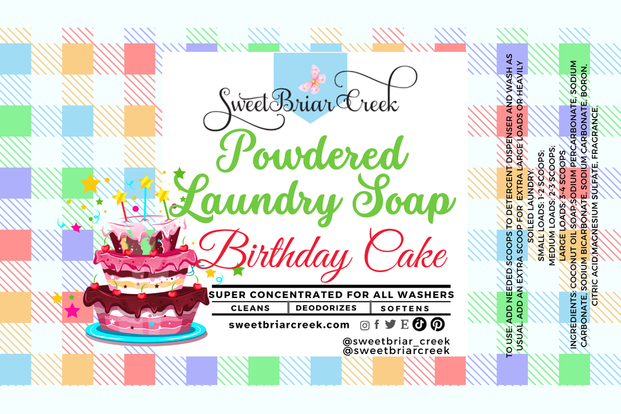 Birthday Cake Powdered Laundry Soap