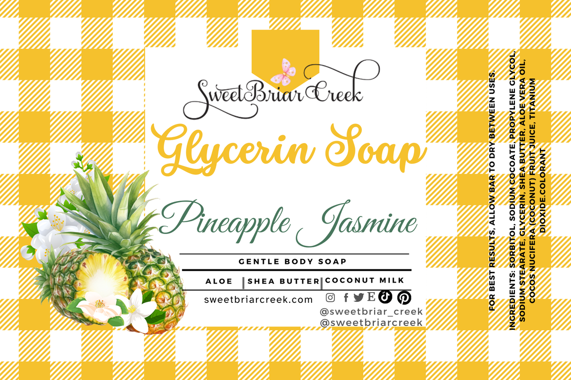Pineapple Jasmine Glycerin Soap Bar