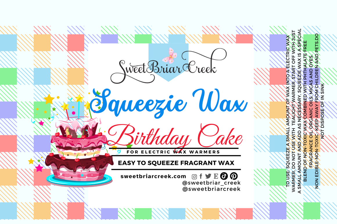 Birthday Cake Squeezie Wax + Scoopable melts for Waxwarmer