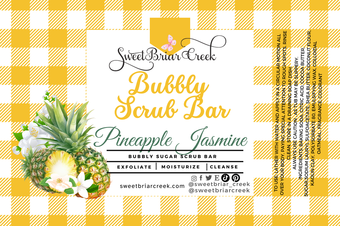 Pineapple Jasmine Bubbly Scrub Body Bars