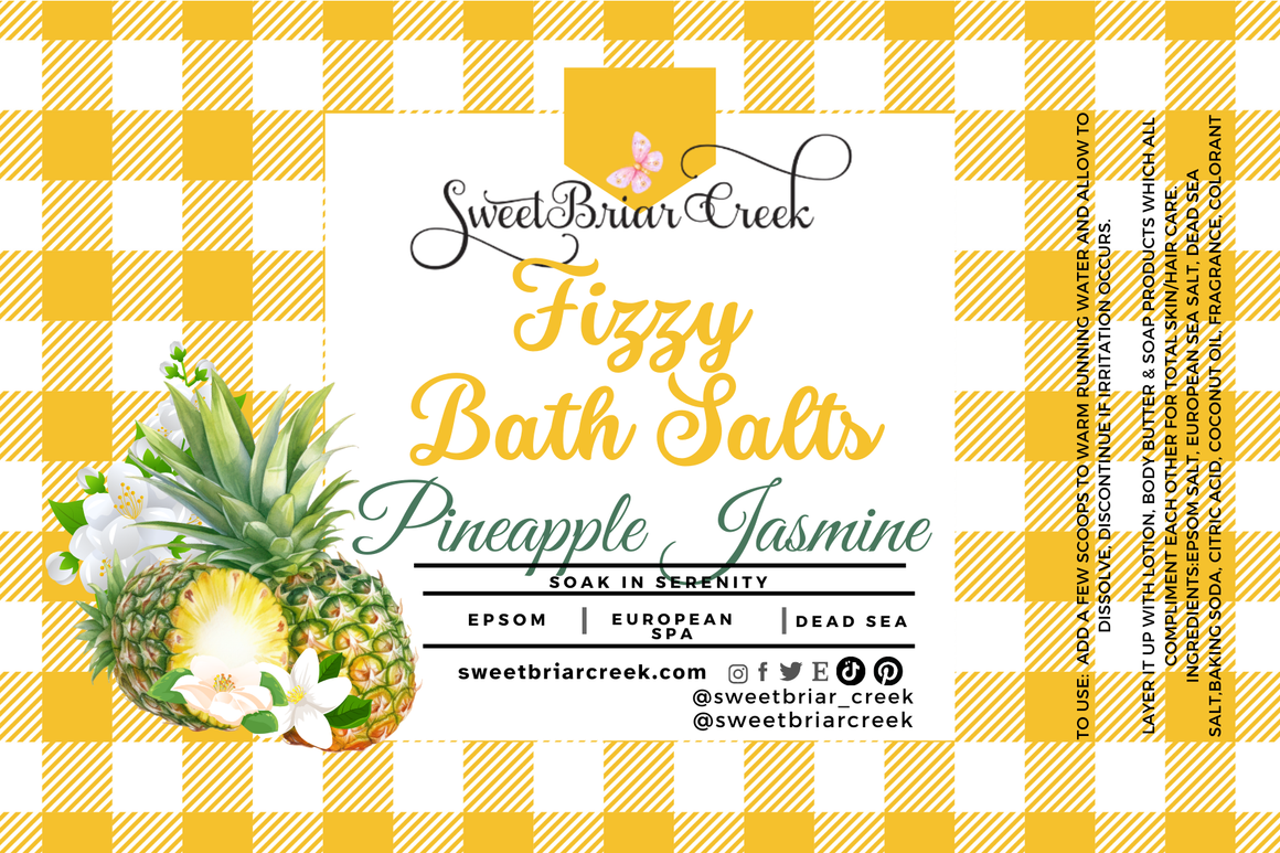 Pineapple Jasmine Fizzy Bath Salt Soak