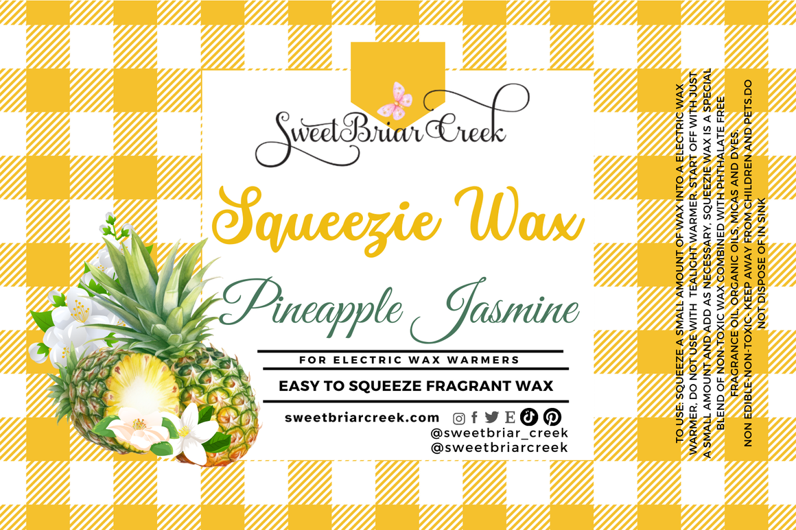 Pineapple Jasmine Squeezie Wax + Scoopable melts for Waxwarmer