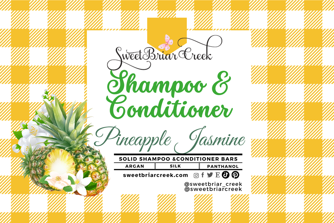 Pineapple & Jasmine Shampoo & Conditioner Bars