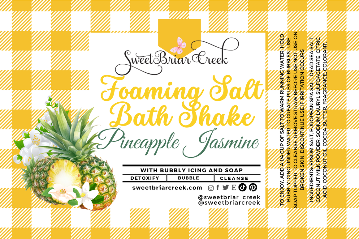 Pineapple Jasmine Foaming Salt Bath Shake