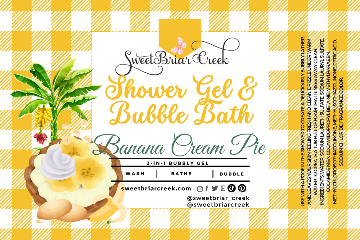 Banana Cream Pie Body Wash + Bubble Bath