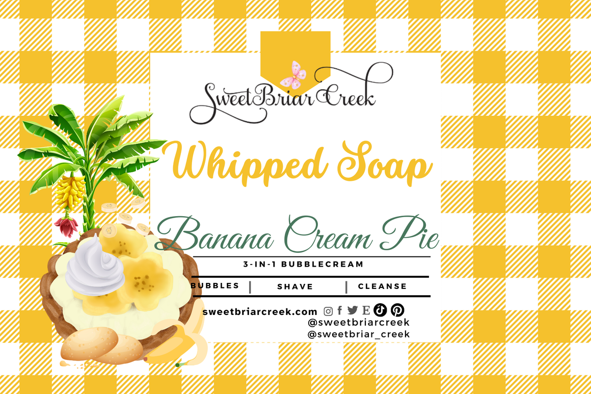 Banana Cream Pie Whipped Soap & Shaving Cream