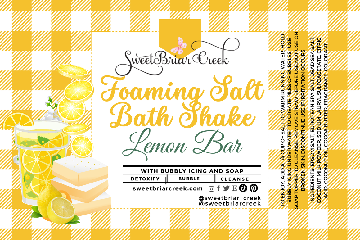 Lemon Bar Foaming Salt Bath Shake