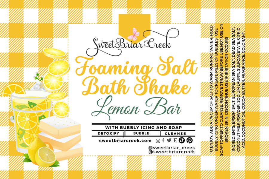 Lemon Bar Foaming Salt Bath Shake