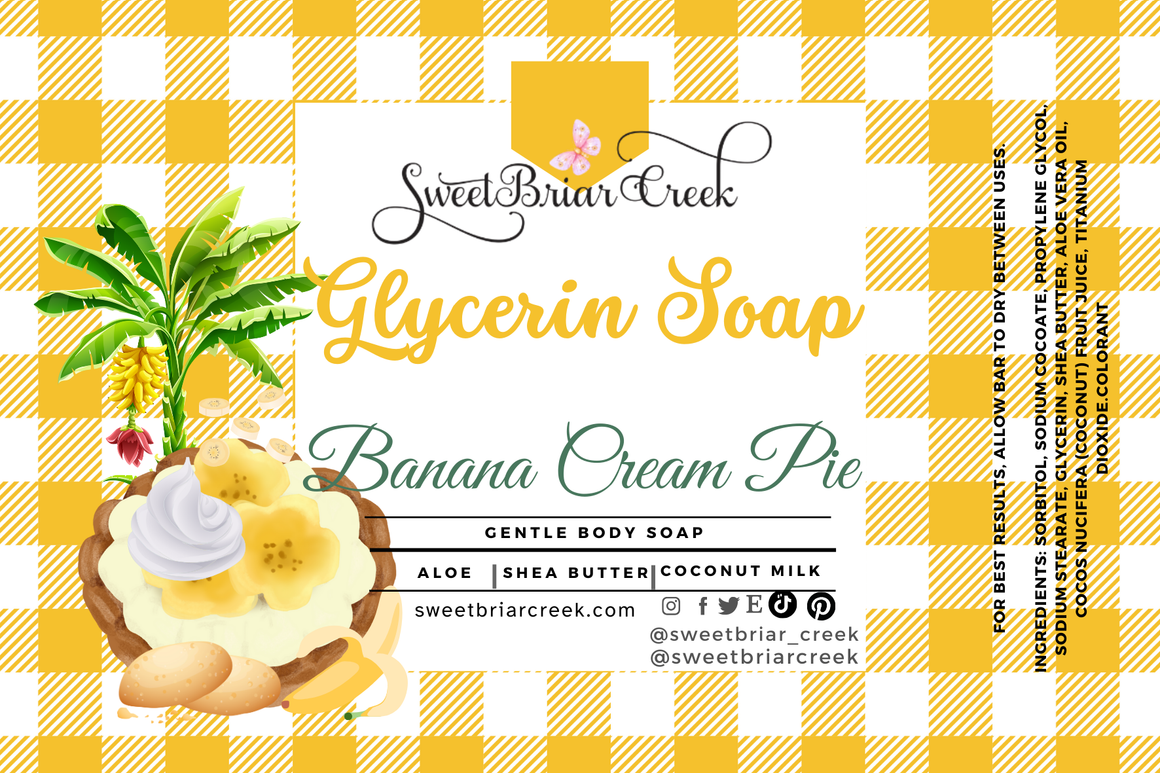 Banana Cream Pie Glycerin Soap Bar