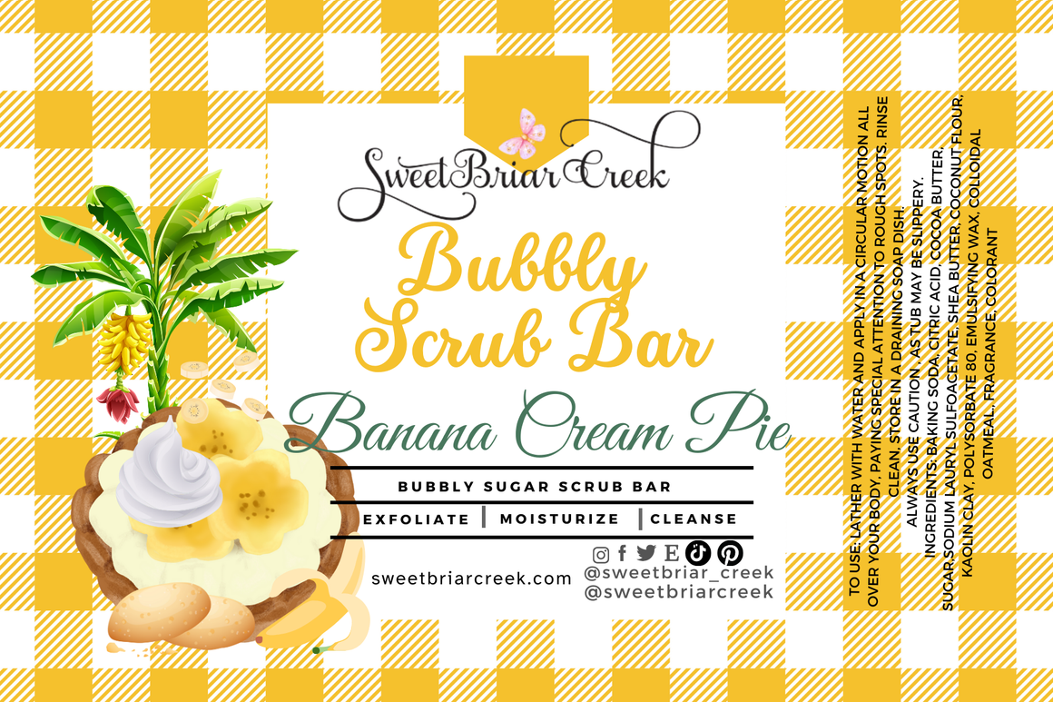 Banana Cream Pie Bubbly Scrub Body Bars