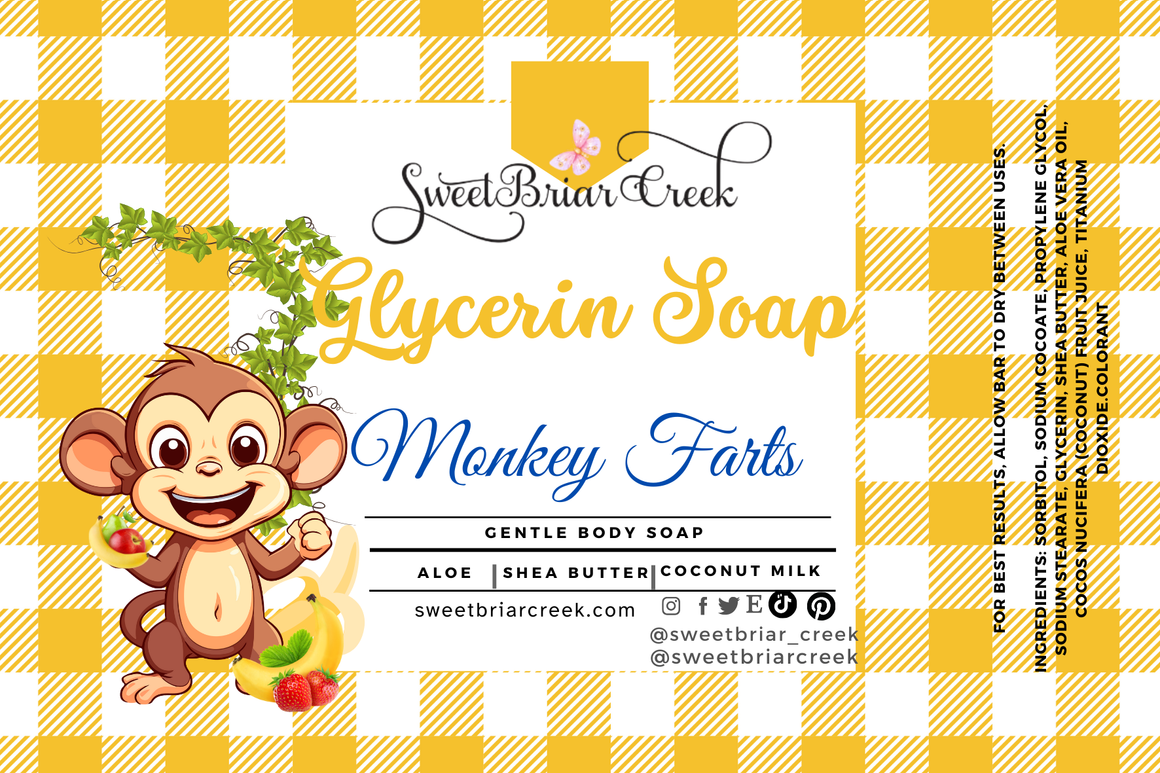 Monkey Farts Glycerin Soap Bar