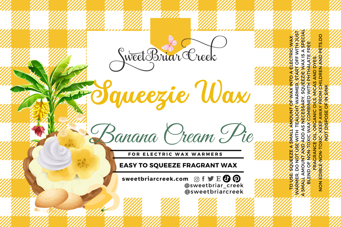 Banana Cream Pie Squeezie Wax + Scoopable melts for Waxwarmer
