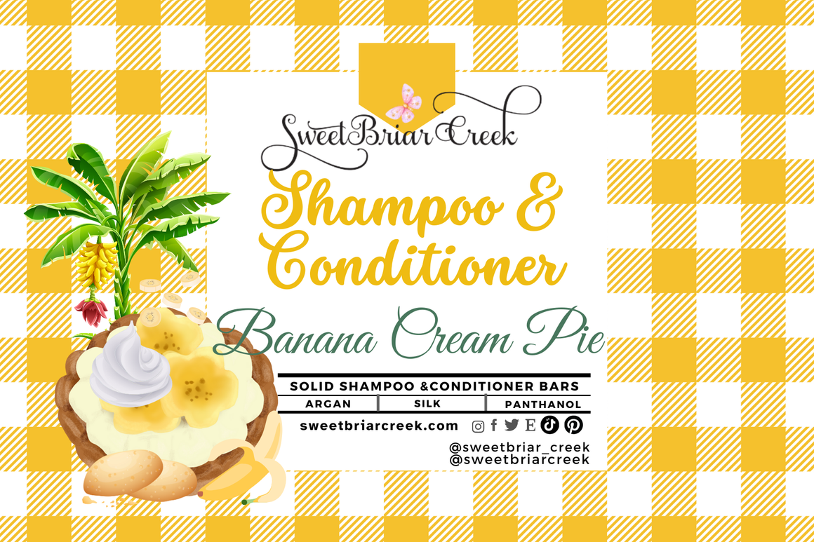 Banana Cream Pie Shampoo & Conditioner Bars
