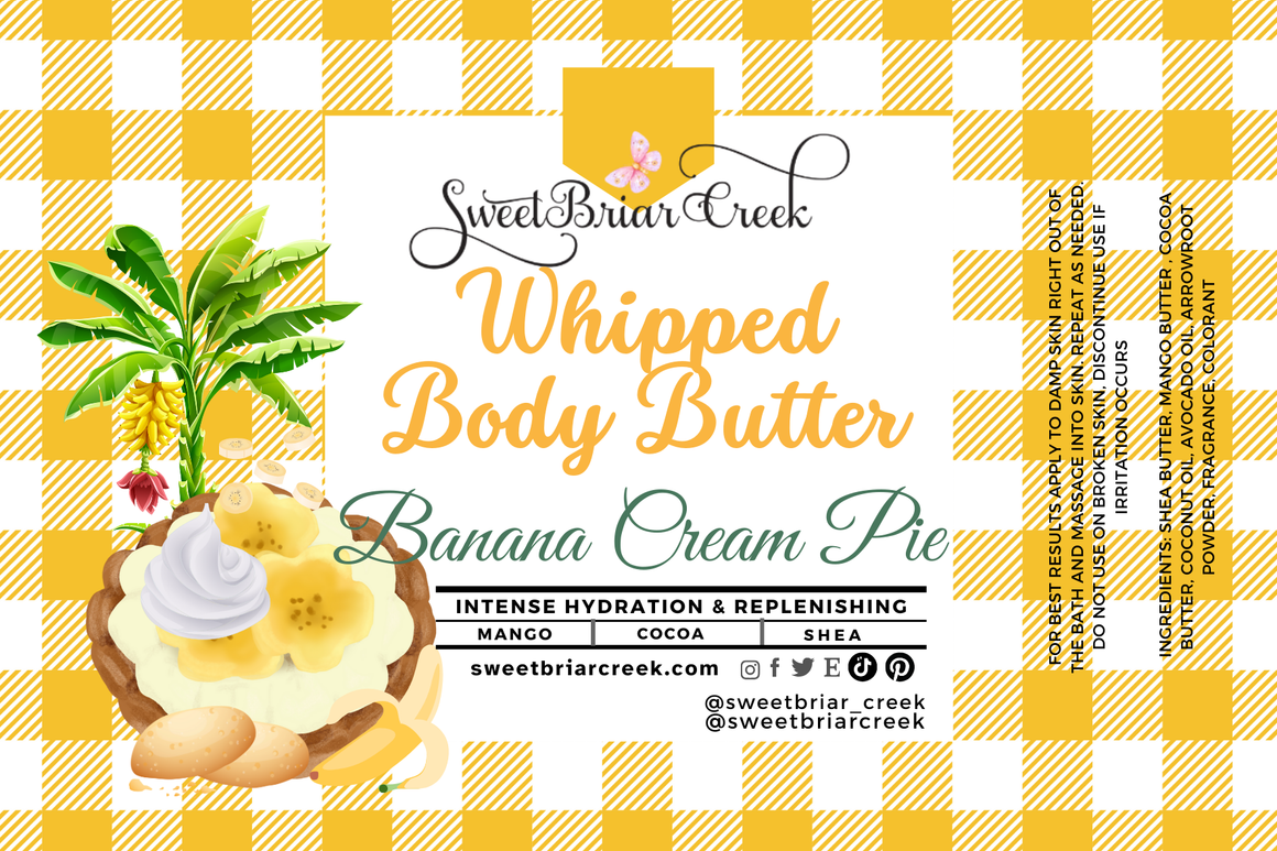 Banana Cream Pie Whipped Body Butter
