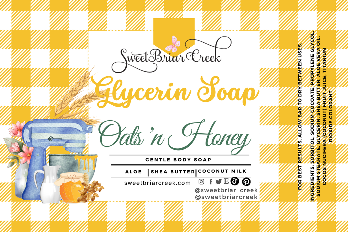 Oats 'n Honey Glycerin Soap Bar