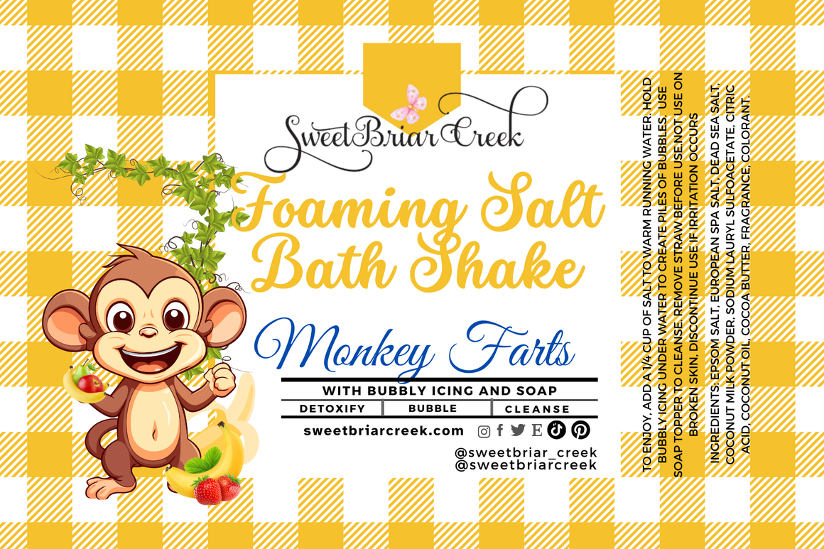 Monkey Farts Foaming Salt Bath Shake