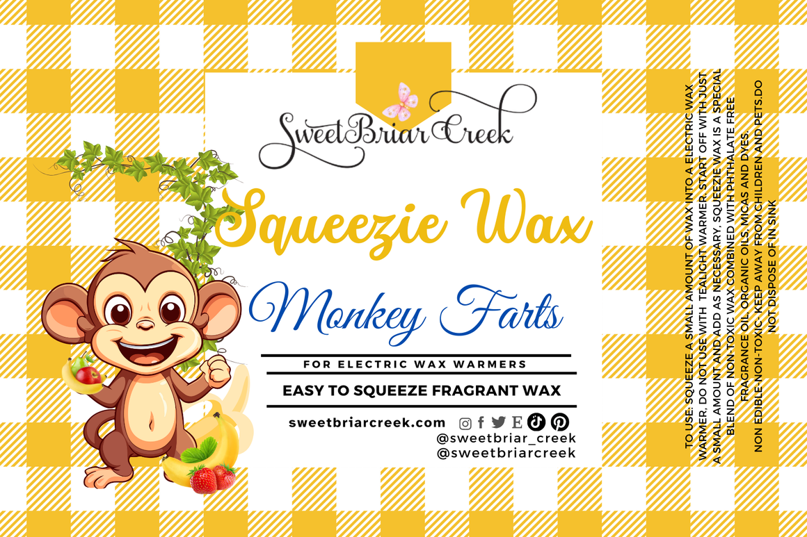 Monkey Farts Squeezie Wax + Scoopable melts for Waxwarmer