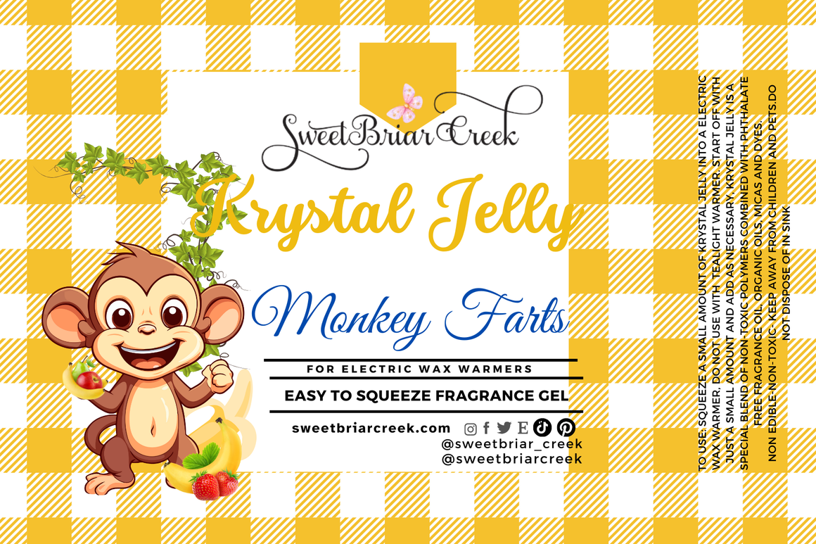 Monkey Farts Krystal Jelly Squeeze for wax warmers.