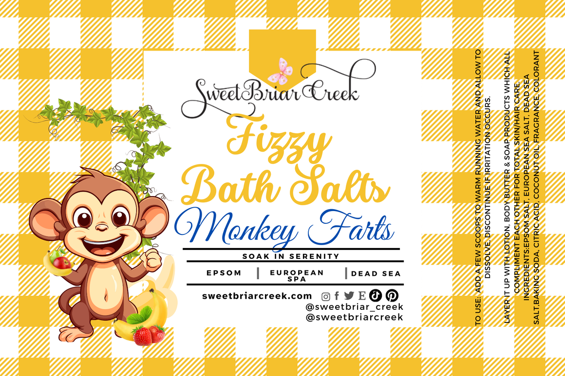 Monkey Farts Fizzy Bath Salt Soak