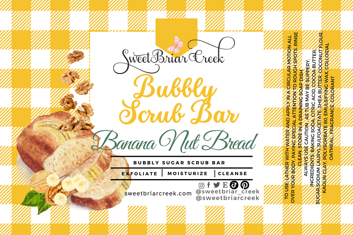 Banana Nut Bread Bubbly Scrub Body Bars