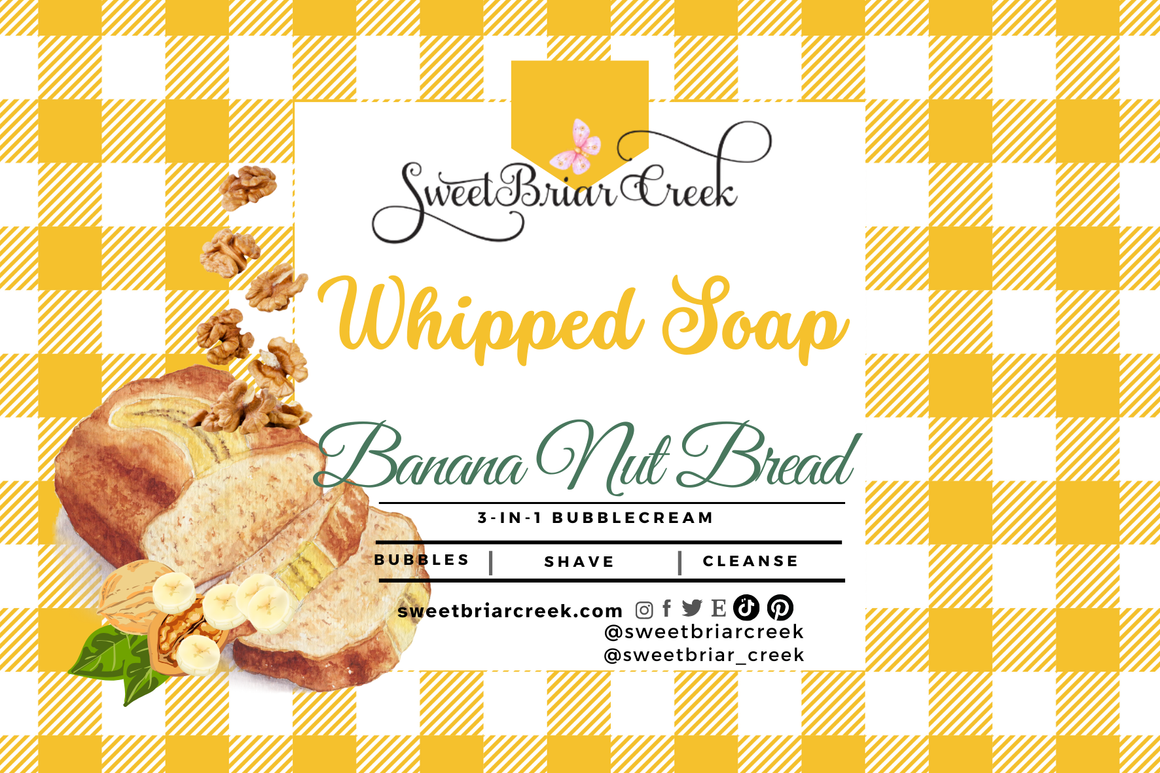 Banana Nut Bread Whipped Soap & Shaving Cream