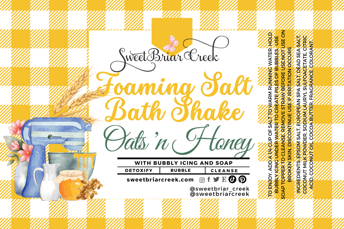Oats 'n Honey Foaming Salt Bath Shake