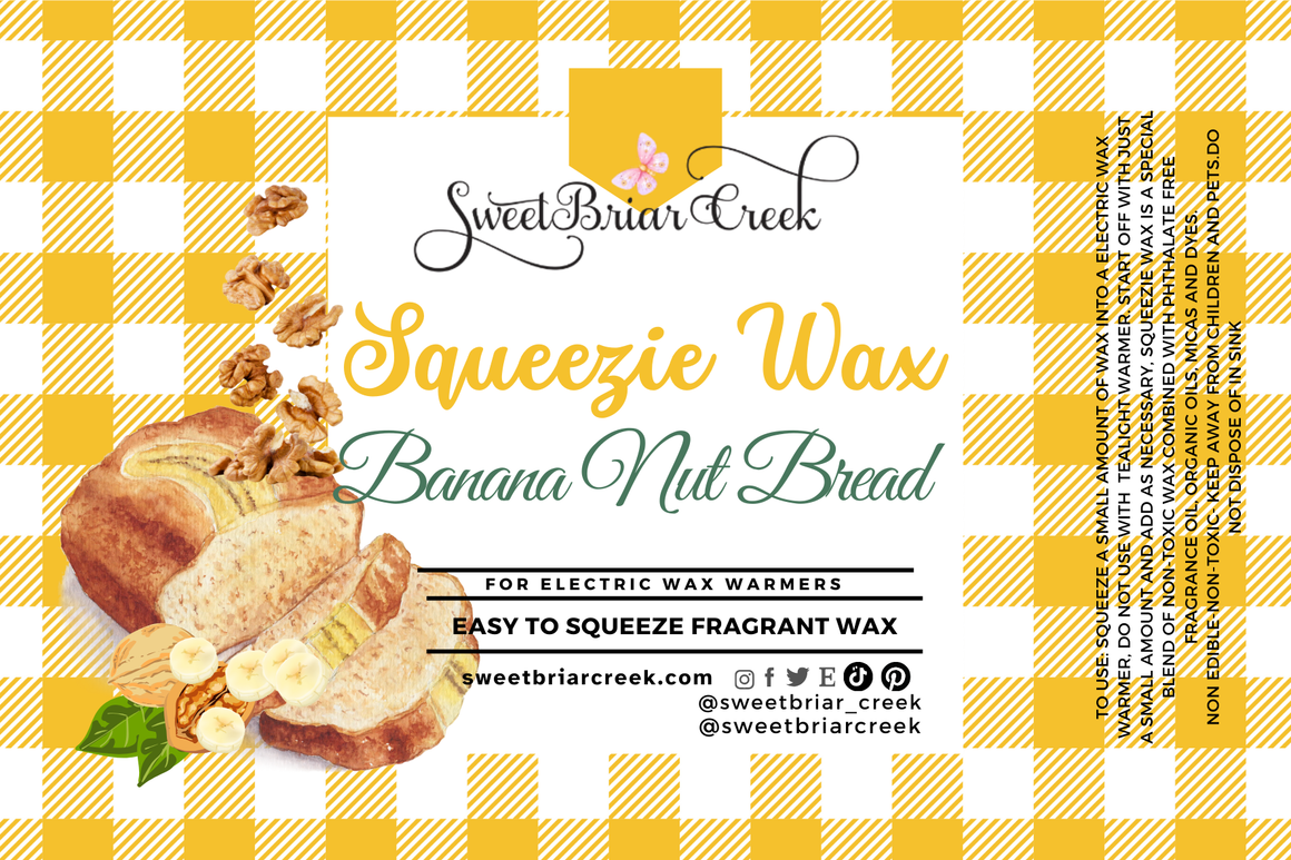 Banana Nut Bread Squeezie Wax + Scoopable melts for Waxwarmer