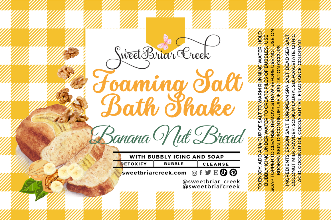 Banana Nut Bread Foaming Salt Bath Shake