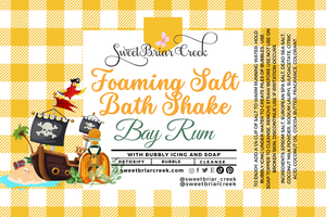 Bay Rum Foaming Salt Bath Shake