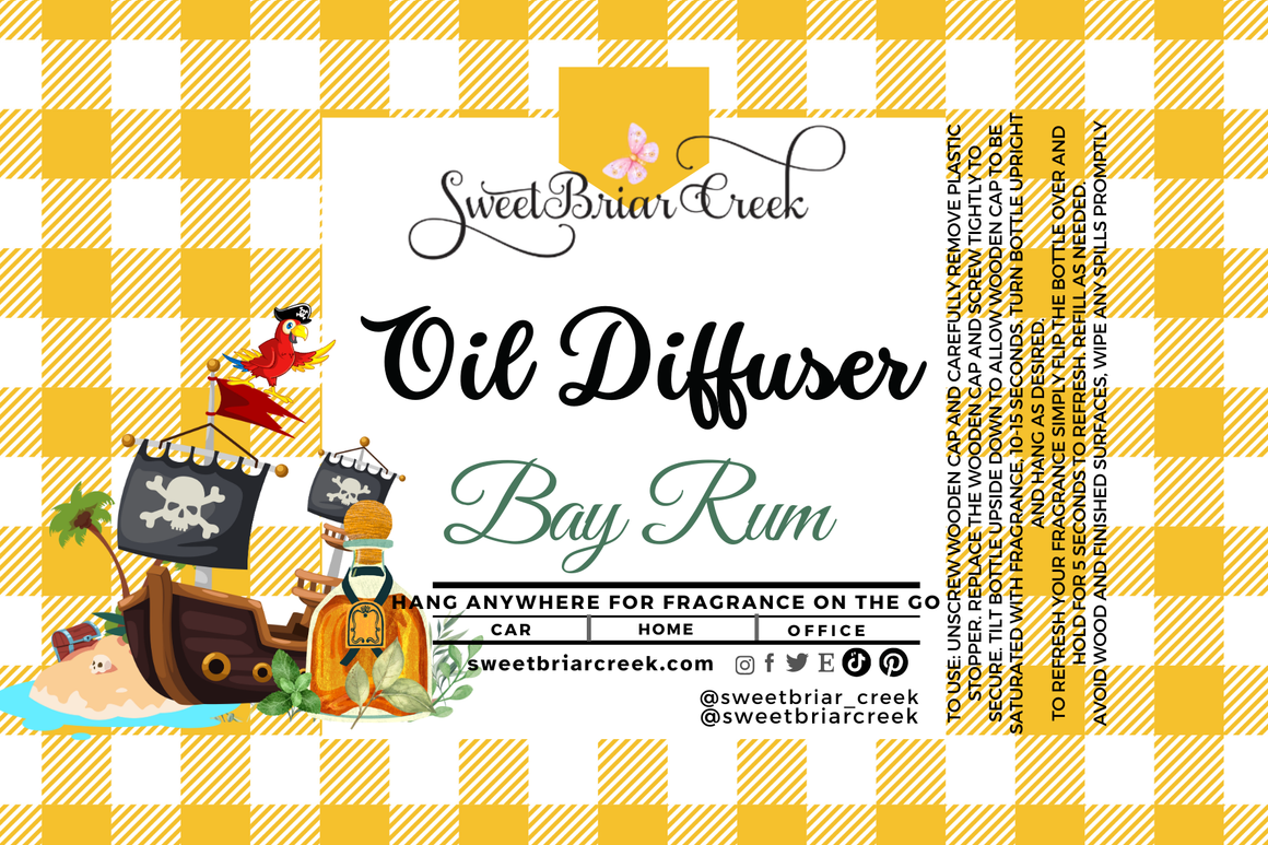 Bay Rum Hanging Car Diffuser & Refills