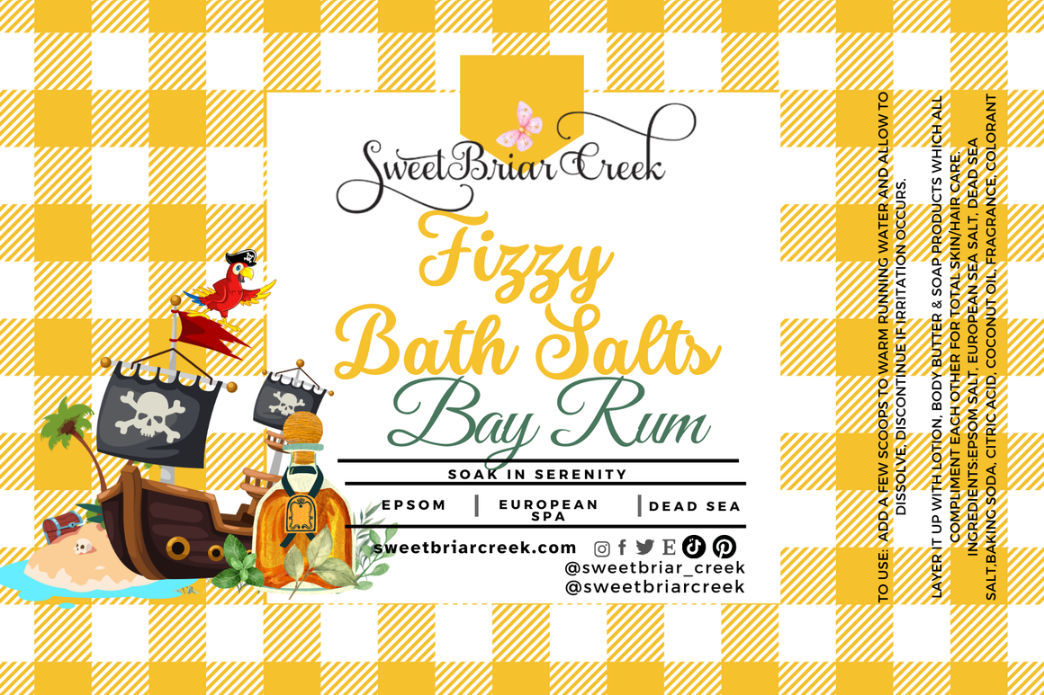 Bay Rum Fizzy Bath Salt Soak