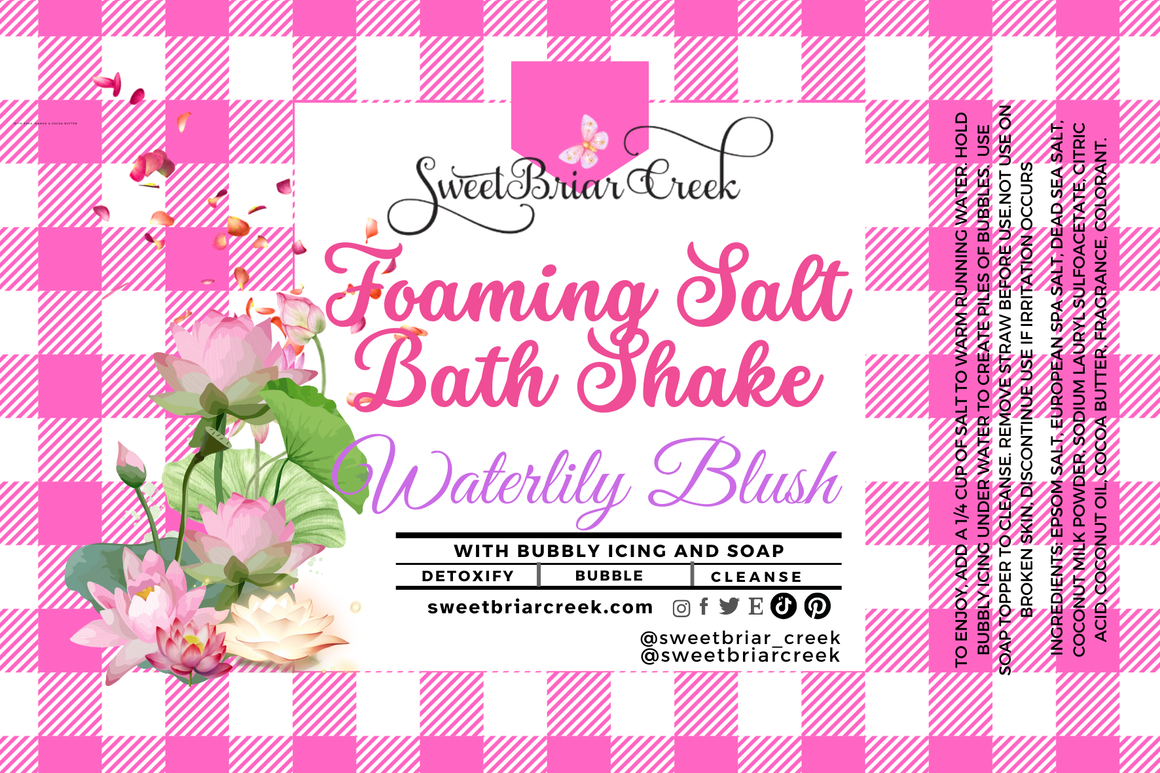 Waterlily Blush Foaming Salt Bath Shake