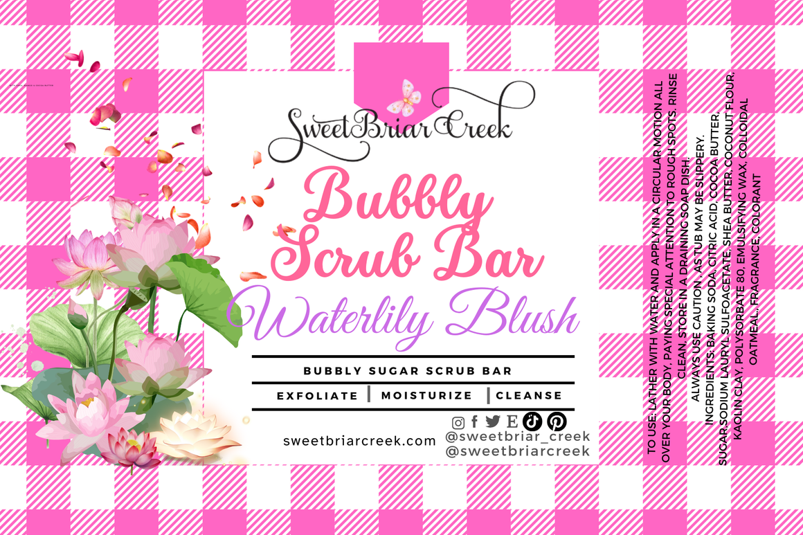 Waterlily Blush Bubbly Scrub Body Bars